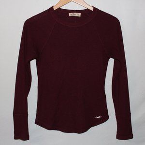 🍋SHIRTS 2/$20🍋 Hollister Burgundy Long Sleeve